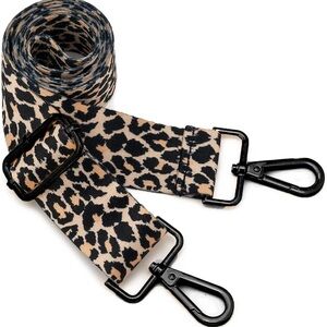 Leopard Wide Shoulder Strap Gun Buckles Guitar Style Crossbody Strap